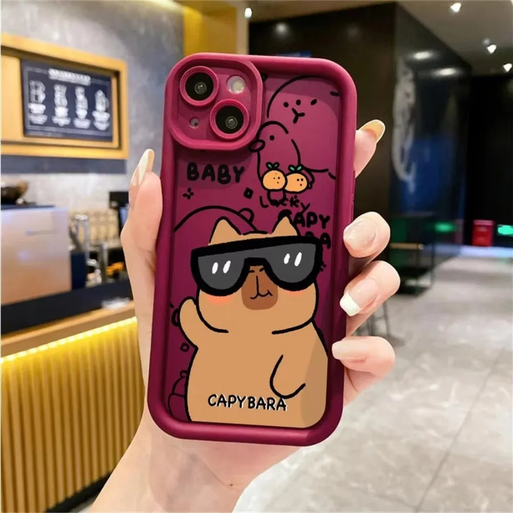 Cute Capybara Phone Case For Xiaomi Redmi Note 14 13 12s 12 11 10 9s 9 8 7 A5 Pro Plus 4G 5G Soft TPU Back Cover