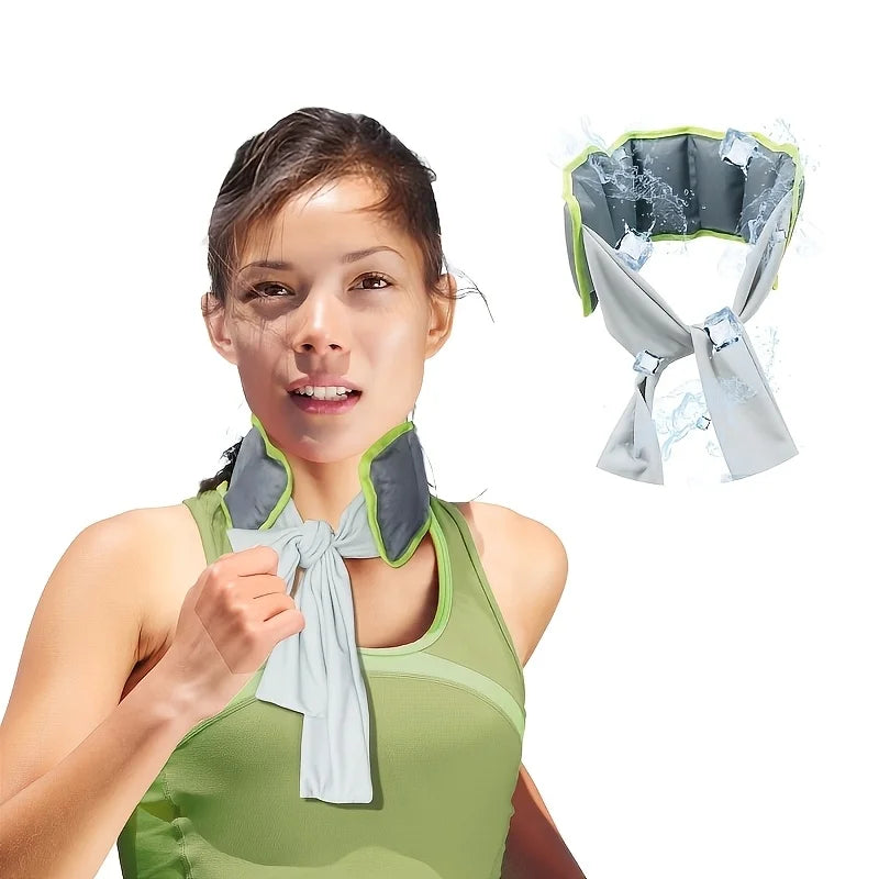 Water-absorbing cooling ice neck towel, the ultimate sports cooling essential