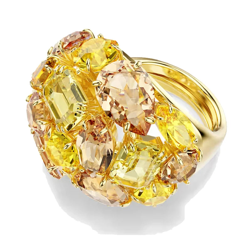 Original 2025 New Trend Fine Jewelry Set Charm Gold Candy Crystal Fashion Necklace Bracelet Earring for Women's Anniversary Gift