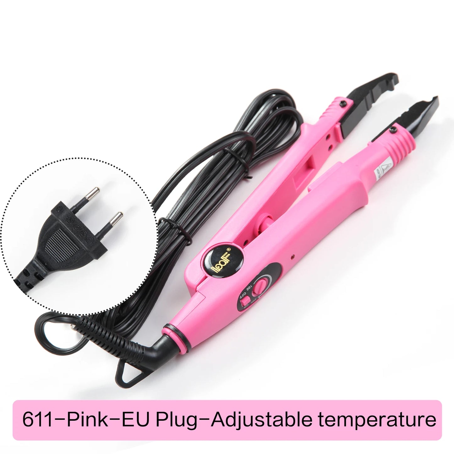 Loof Hair Extension Iron Professional Hair Styler Salon Model-Flash Keratin Bonding Tool Control/Constant Temperature EU/US Plug