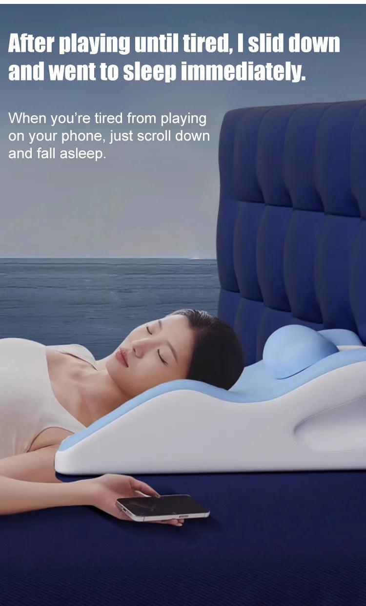 Multifunctional Bed Lounger Pillow for Sleeping, Reading and Phone Use – Ergonomic Support Cushion for Backrest and Neck Comfort