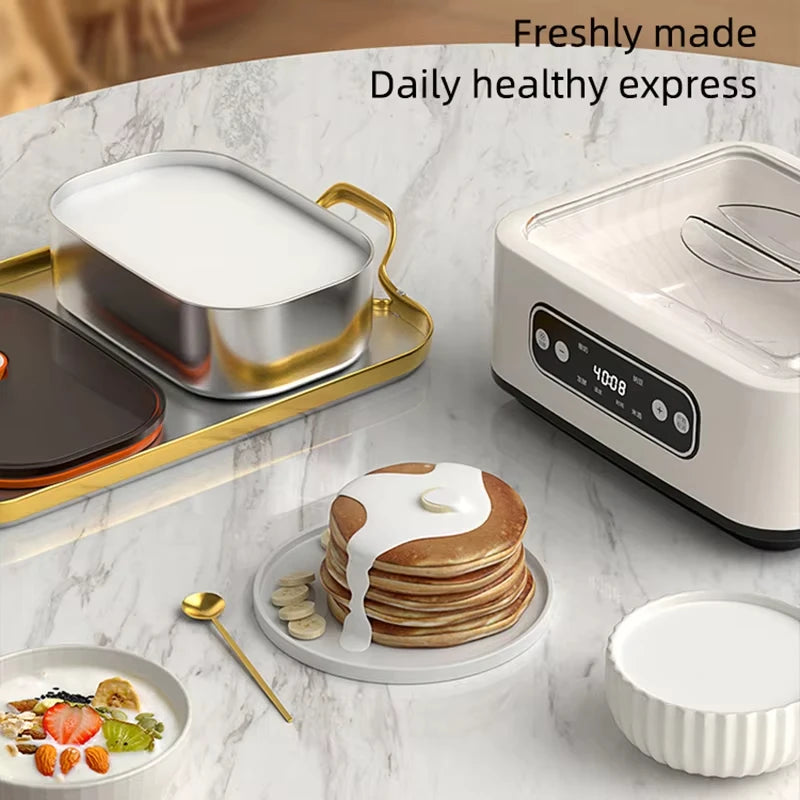 1.6L Yogurt Maker Multi-functional Ice Cream Automatic Professional Adjustable Temperature Time Yogurt Maker Pudding Maker 220V