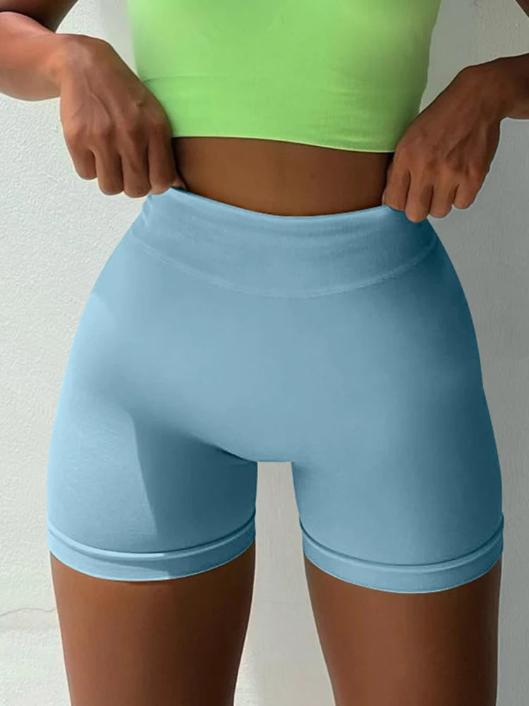 Women's Yoga Shorts High Waisted Fitness Pants Peach Hip Seamless Hip Lifting Ladies Sports Shorts