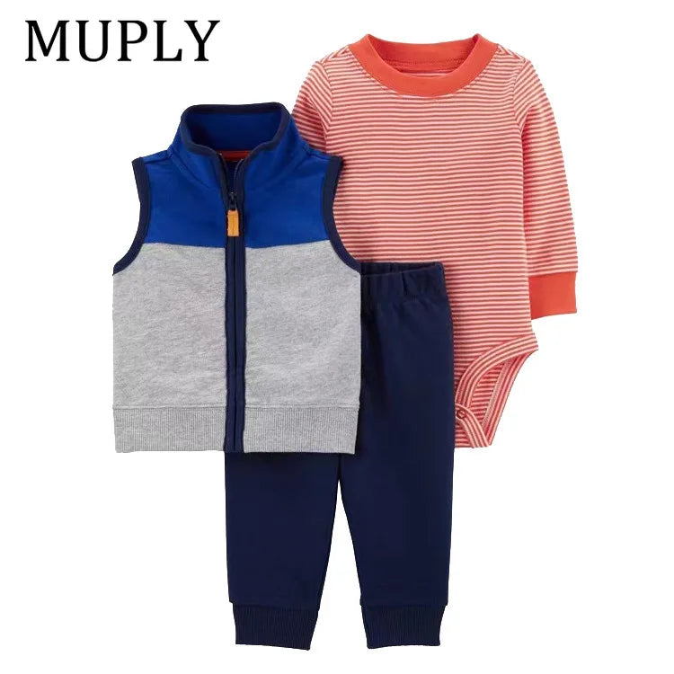 3-piece Suit Summer Baby Clothes Sets Baby Short Sleeve Shorts Cover Clothes Cute Girls Bebe Children Cotton 100% Clothing 6-24M