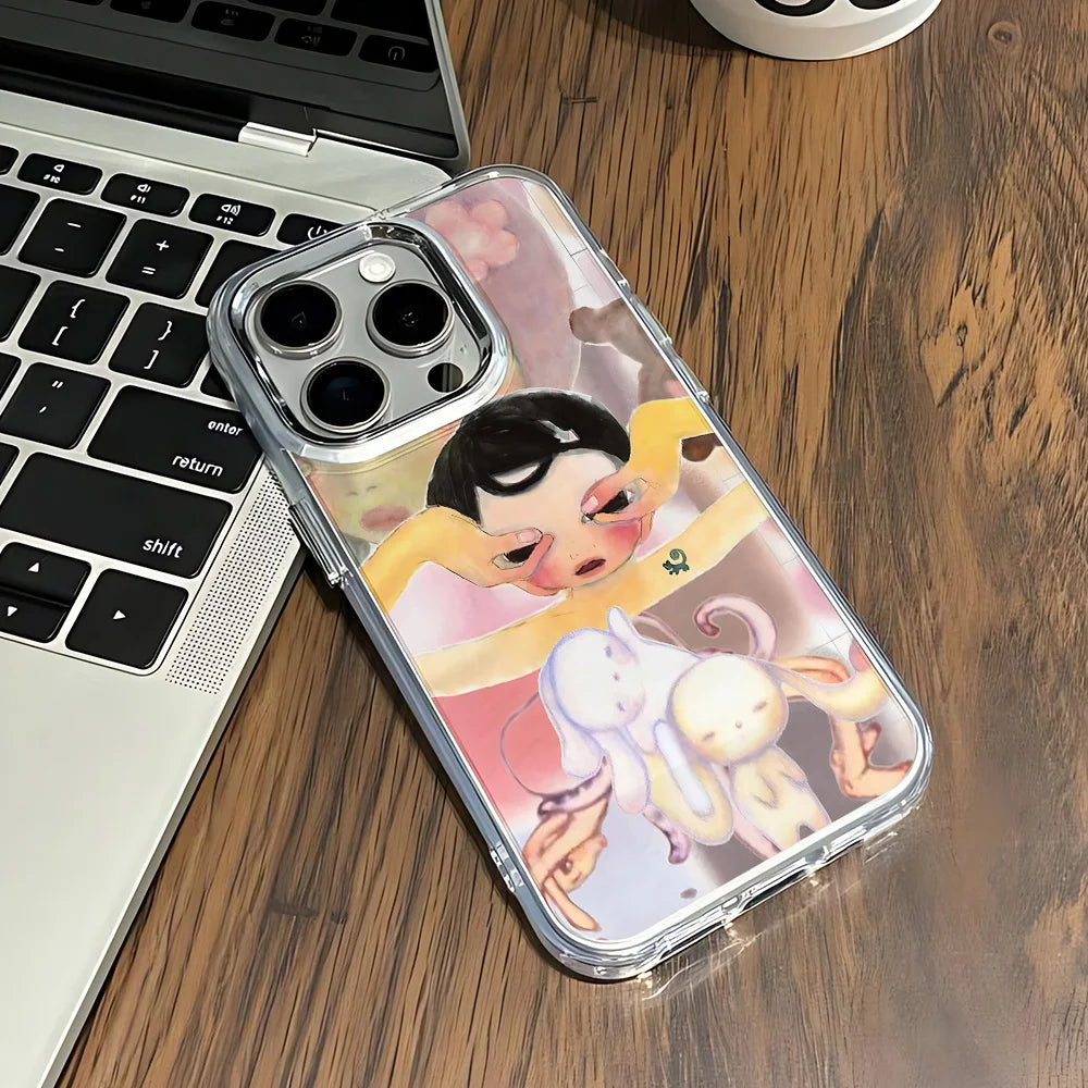 Anime A-Aya Takano Girl Art Phone Case For IPhone 17 16e 16 15 14 13 12 11 Mini Pro Max X XR 8 7 Air Plus Transparent Soft Cover