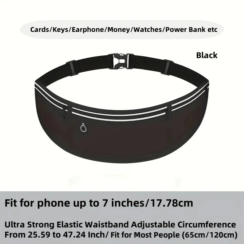Running Waist Bag Sports Belt Pouch Mobile Phone Bag Men Women Waist Pack Lightweight Gym Sports Bag Waist Pack Adjustable Strap