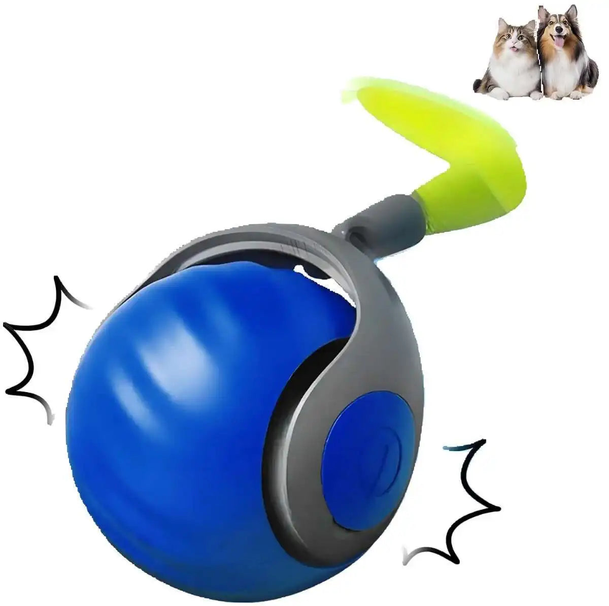 Speedy Tail 2.0 Smart Interactive Cat Toy Automatic Moving Balls for Cats And Dogs Touch Motion Rolling Toy Ball for Pet Gift.