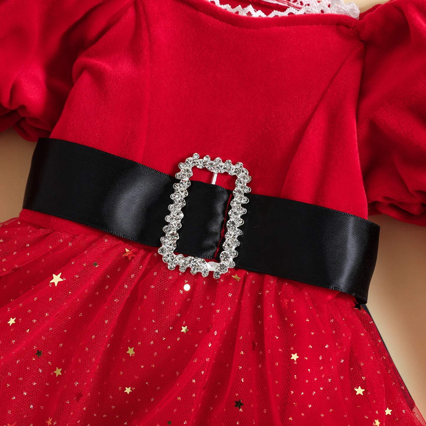 Ceeniu Baby Christmas Bodysuit Dress For Girls Green Santa Claus Letter Rompers Infants Onesies My First New Year Costume Baby