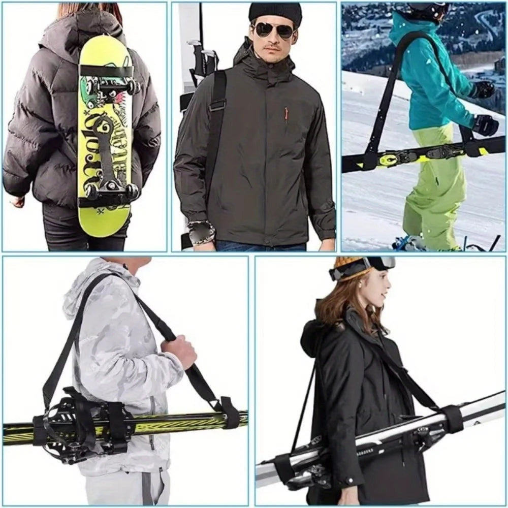 1PC Skateboard Shoulders Carry Strap Adjustable Backpack Shoulder Strap Handbag Belt for Skateboards, Snowboard, Skis Carry