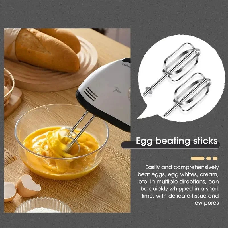 7-Speed Electric Hand Mixer Automatic Blender for Cream, Egg, Cake, Dough - Versatile Kitchen Mixing Appliance Tool