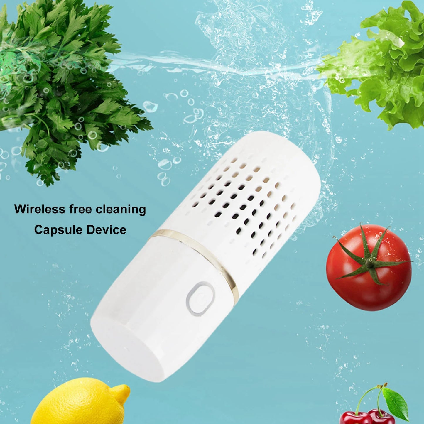 Vegetable Washing Machine Multifunction Wireless USB Charging Auto Capsule Fruit Purifier for Kitchen Vegetable Washing Machine