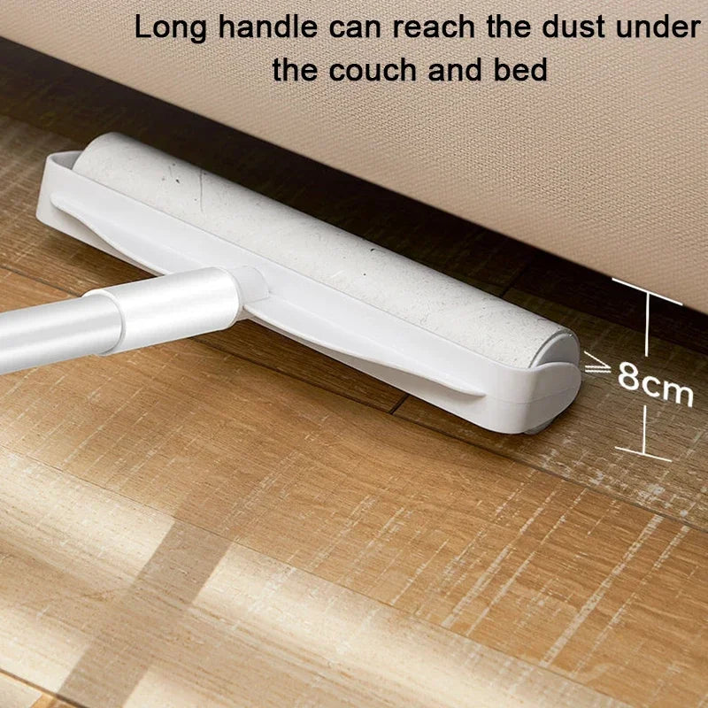 24cm 16cm Wide Lint Rollers Sticky with Long Handle Large Surface Pet Hair Remover Dust Brush for Carpets Floors Curtains