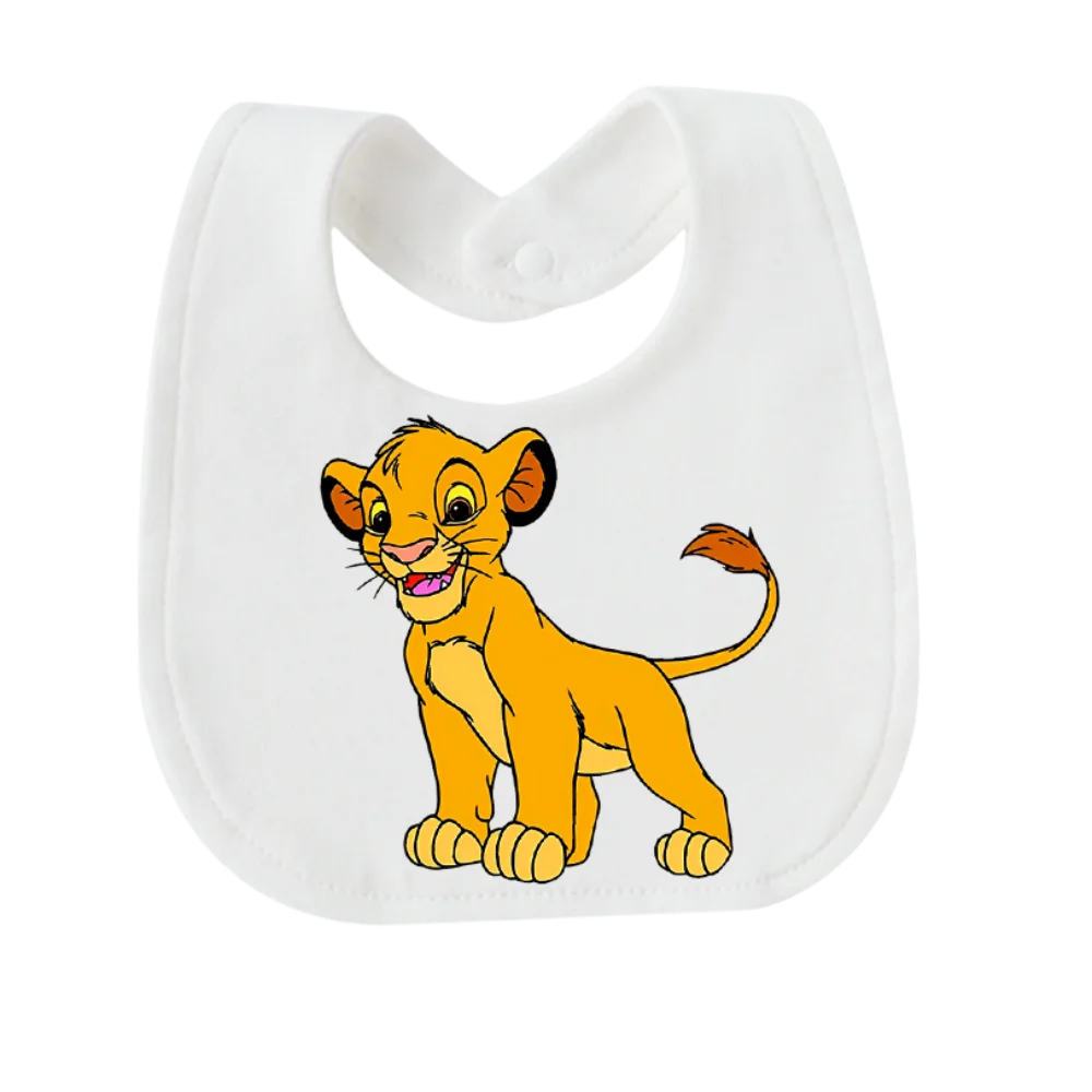Little Lion King printed newborn bib Kawaii mother and baby feeding products weaning pacifier baby nipple and chain clip Newborn