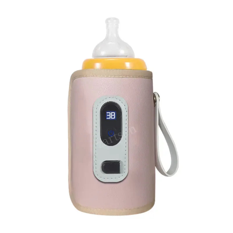 Portable Baby Milk Warmer Guardian Travel Digital Display Nursing Bottle USB Baby Bottle Hot Bag Universal Heater