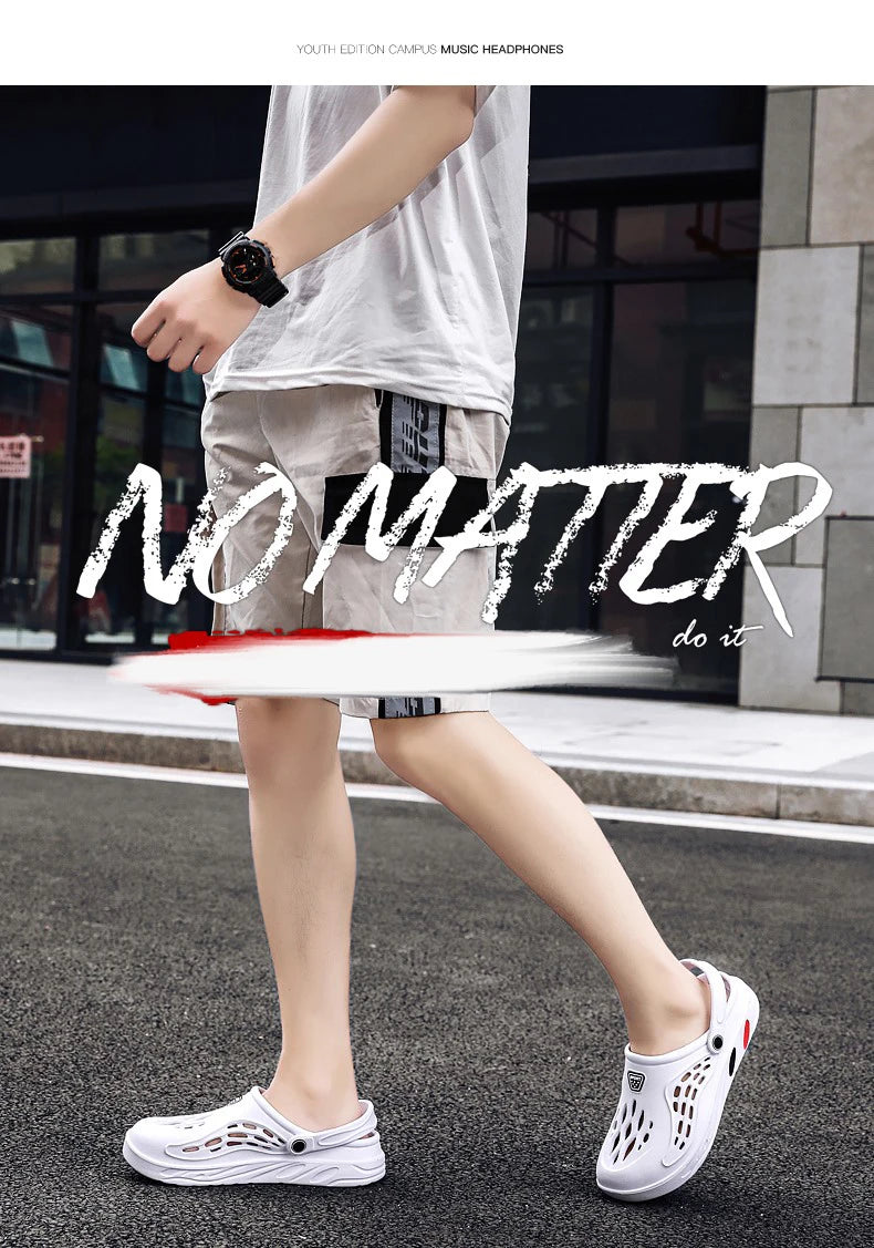 Large Size 36-49 Trend Summer Sandals For Men White Comfortable EVA Casual Clogs Man Lightweight Anti-slip Men's Beach Slippers