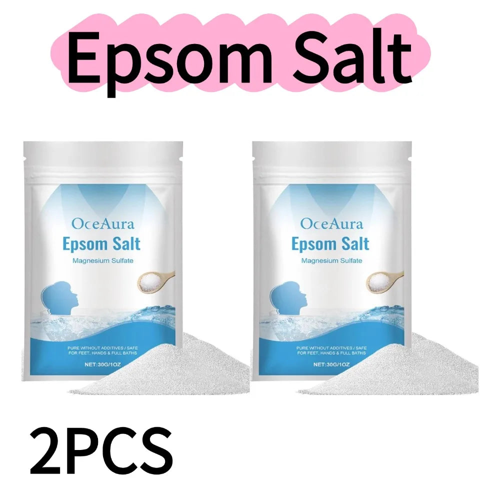 1/2/3/4/5/6/8/10PCS*30g Natural Epsom Salt Body Bath Salt Gentle Exfoliating Dead Skin Remover Deep Moisturizing Care