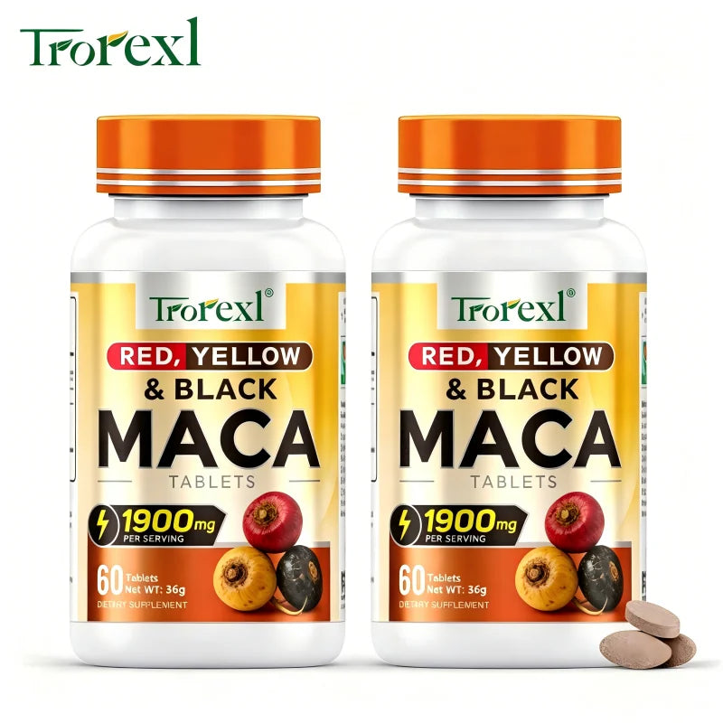 Male-Specific Enhancing Tablets - Premium Tri-Color Maca Root Blend, Self-Confidence Restoration, Stabilize Daily Stamina