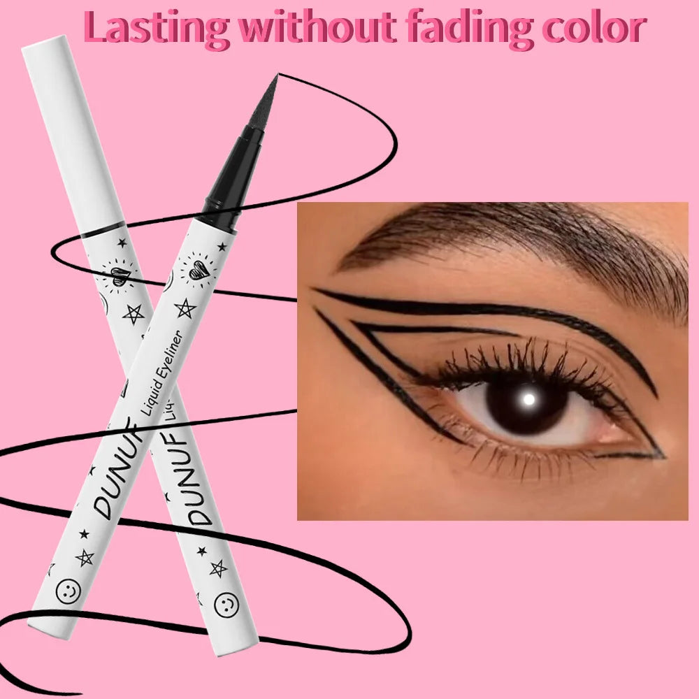 DUNUF New 12 Color Ultra-fine Matte Colorful Liquid Eyeliner Pencil Waterproof Lasting Makeup Eye Liner Pen Black Brown Cosmetic