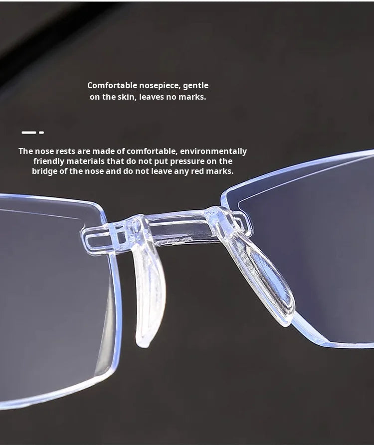 1/2PCS Smart Zoom Reading Glasses Ultra Clear Presbyopia Glasses Lightweight Anti-Blue Anti-Fatigue Auto Zoom Magnifier