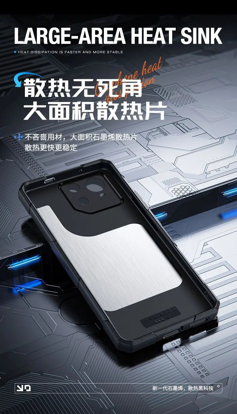For ASUS ROG Phone 9 Case Simple Magnetic For MagSafe Built In Metal Heat Sink Cover For ASUS ROG Phone 9Pro Shell Non-Slip