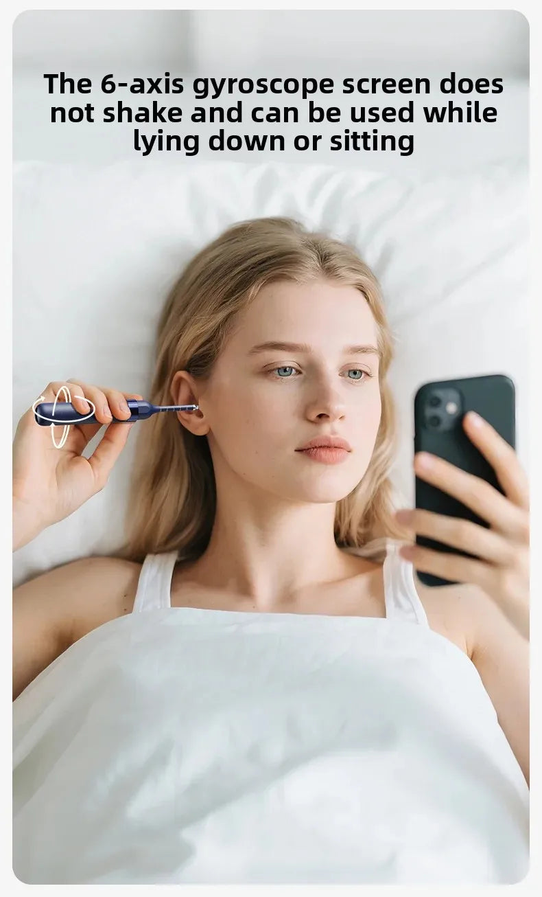 Smart Visual Ear Wax Cleaner with HD Camera Endoscope Wireless WiFi Ear Cleaning Tool for Home Use Ear Wax Remover