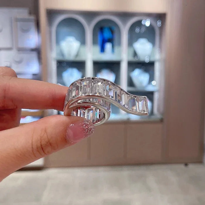 Rings Sales Trend Luxury Brand High Quality Jewelry Original Shiny Christmas Birthday Cocktail Party Engagement Gift for Women