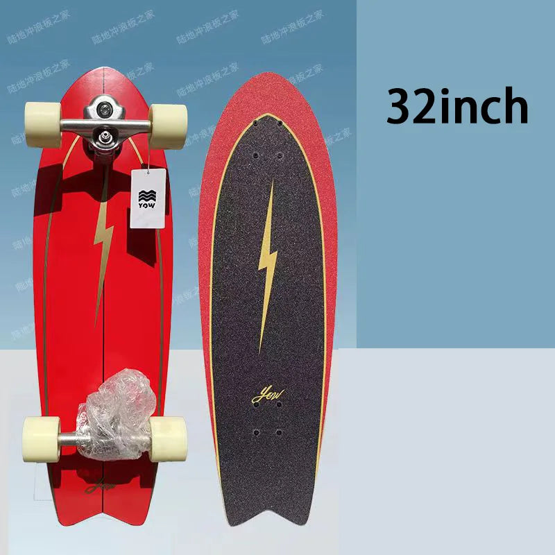 land surf YOW skateboard longboards whole kits good quality spring system branded with trucks wheels bearings and tool