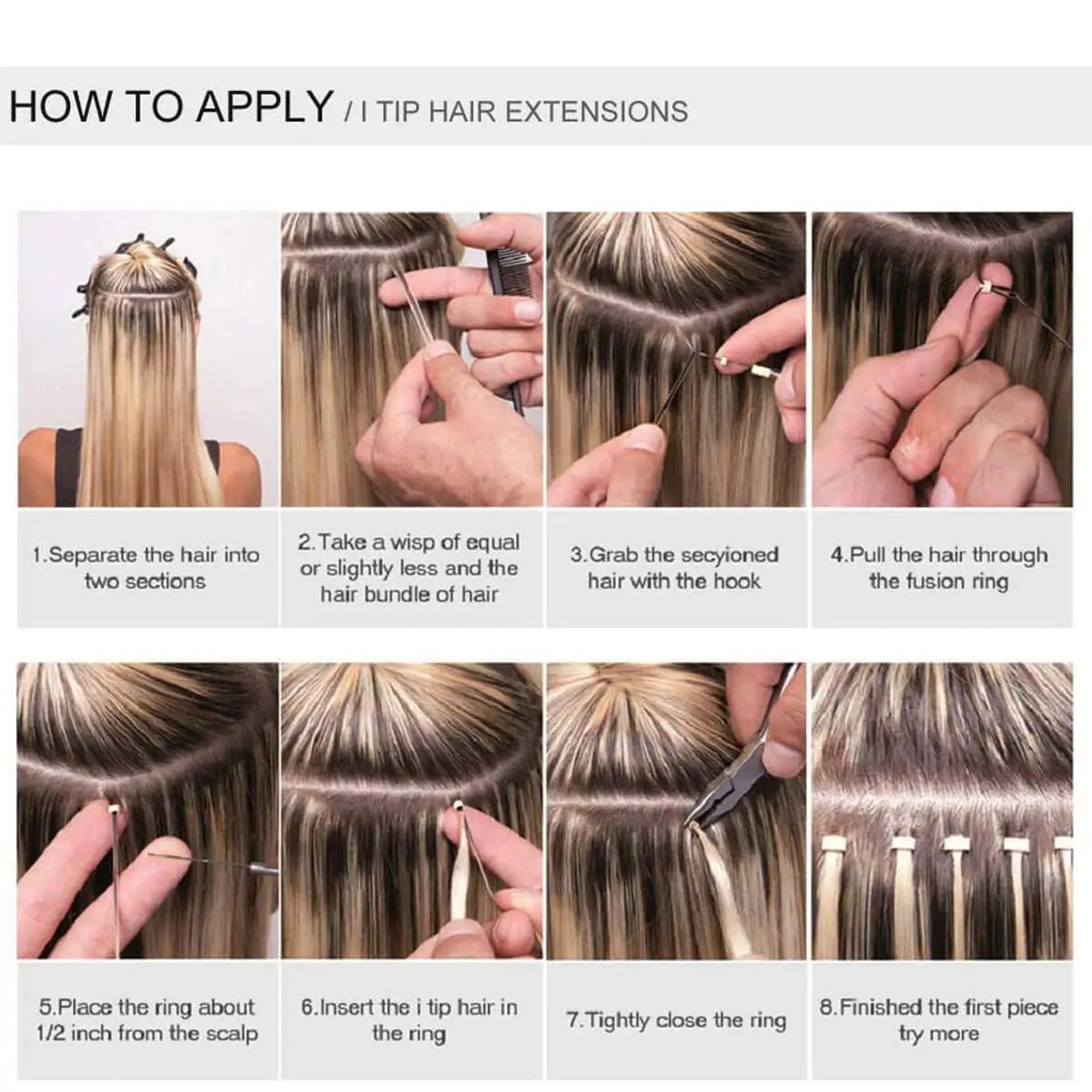 500 Pcs Hair Extensions Tools Kit Silicone Micro Rings with Three-Hole Hair Pliers Pulling Hook Needle Loop Threader