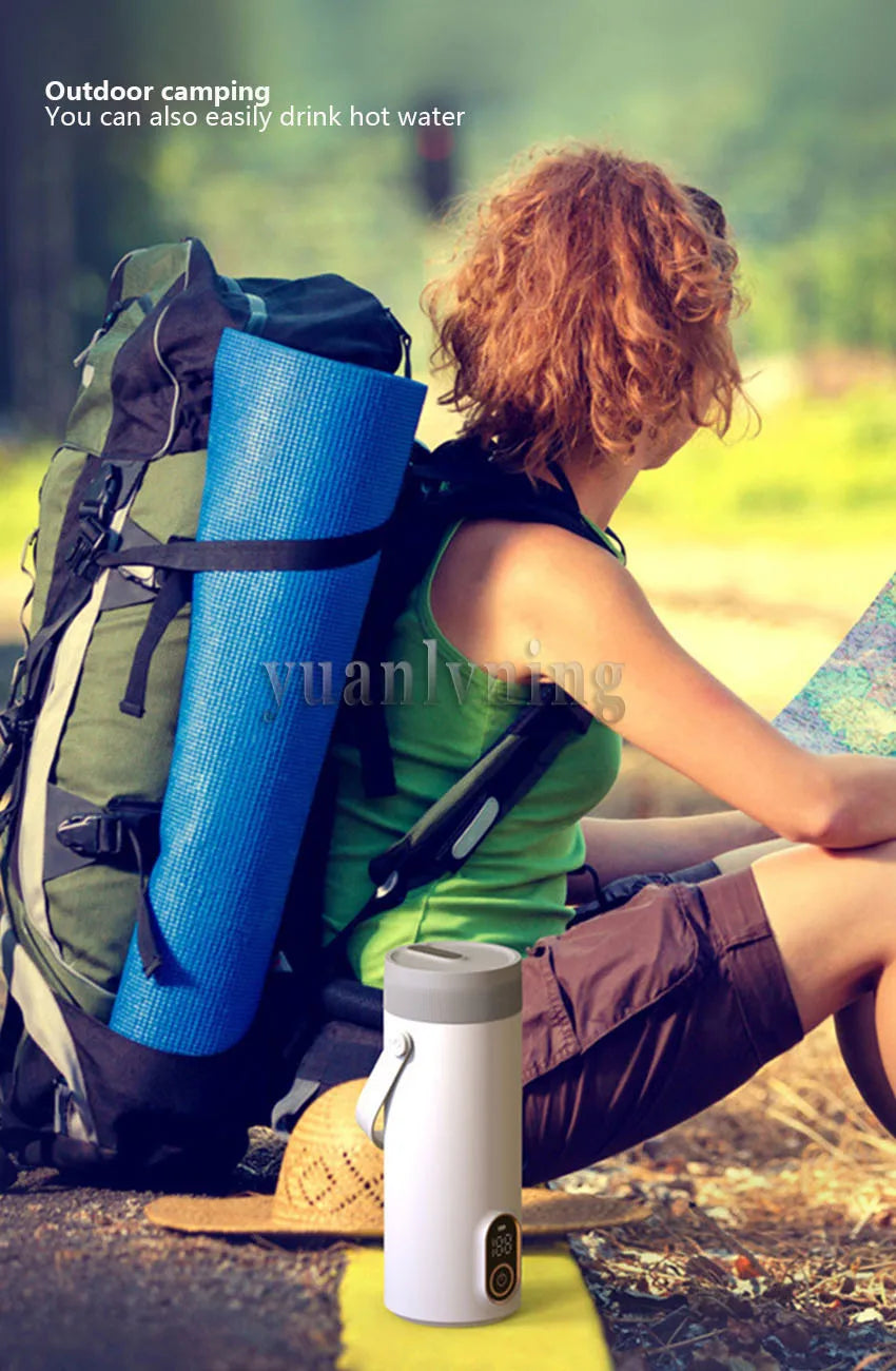 Multifunction Portable Wireless Electric Kettle Thermal Boiling Cup for Travel Water Boiler Temperature Control Thermos Warmers