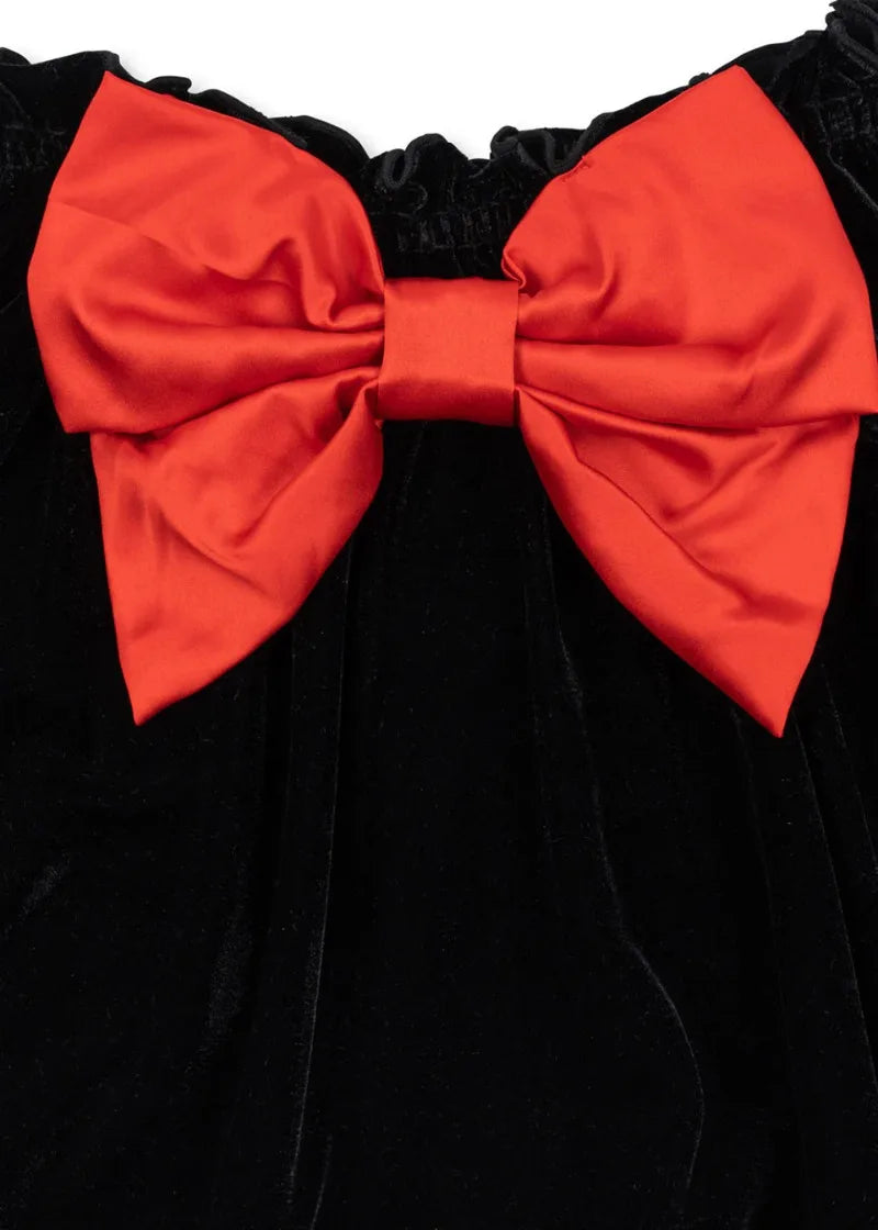 Autumn Winter Kids Christmas Dresses KS 2024 Velvet Bow Girl Princess Dress Baby Jumpsuit New Year Party Children's Clothing