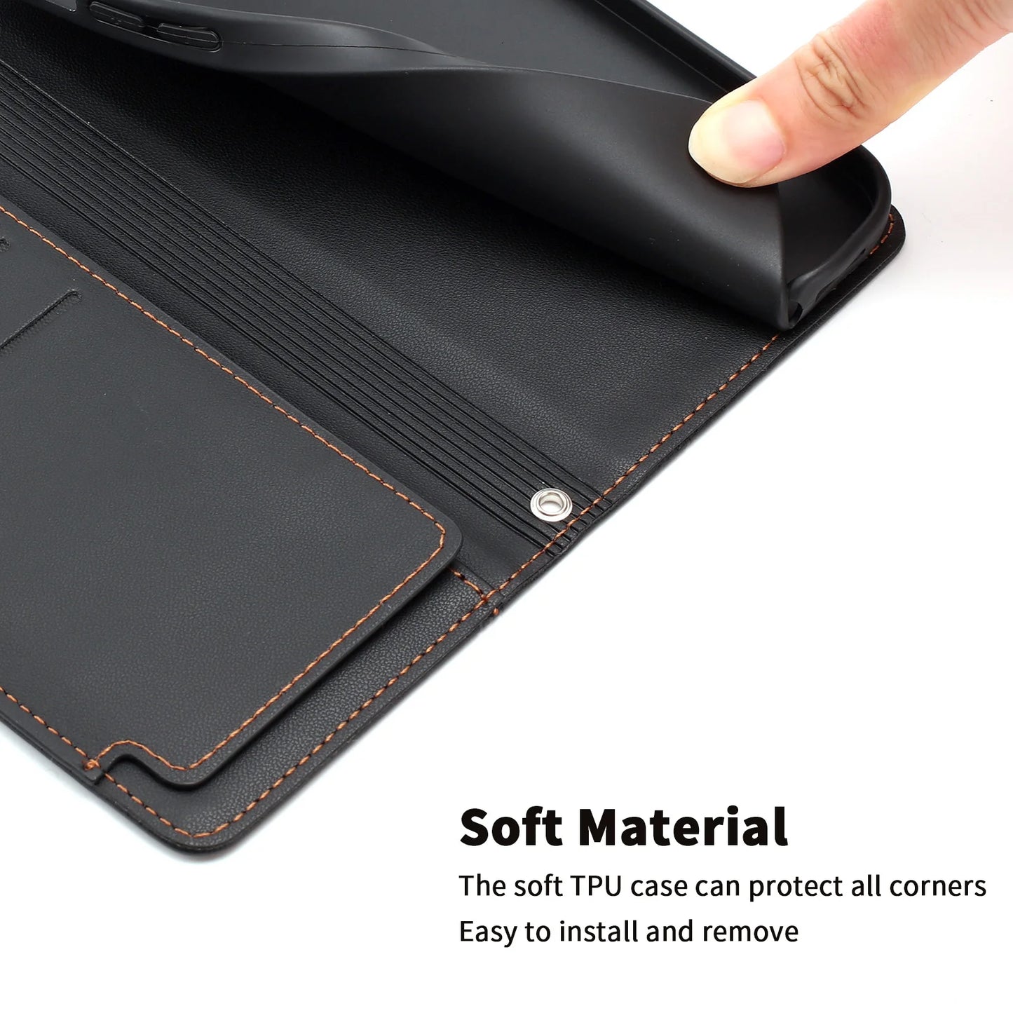 PU Leather Flip Phone Case For Oneplus 8T 9R 10T 11R 12R 13R 15T Holder 9 Card Slots Wallet Cover For Oneplus 13 12 11 10 9 Pro
