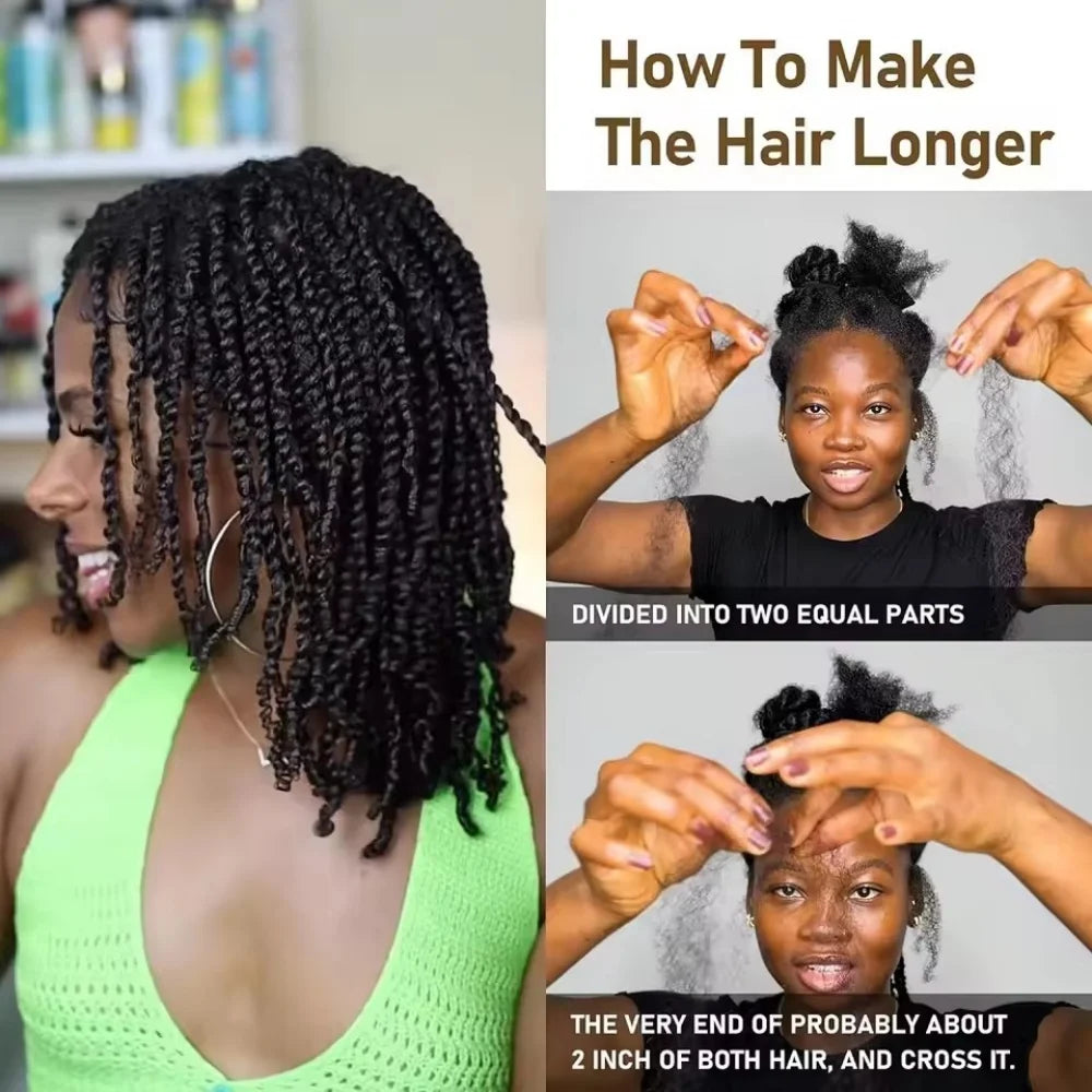 Brazilian Hair Afro Kinky Curly Wave 100% Human Hair Bulk For Braiding Twists Hair For Micro Twist Afro Kinky Hair Extension