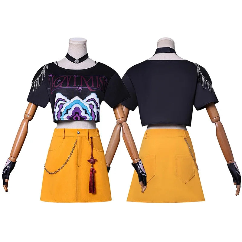 2026 KPop Mira Cosplay Costume Wig Women Girls Halloween Carnival Comic-con Party Role Playing Outfits