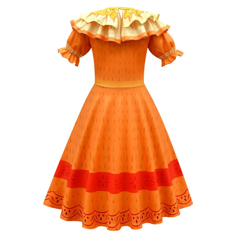 Girls Dress Kids Fancy Girls Princess Printed Gown Halloween Party Dresses Children Fashion Elegant Costume Kids Casual Clothing