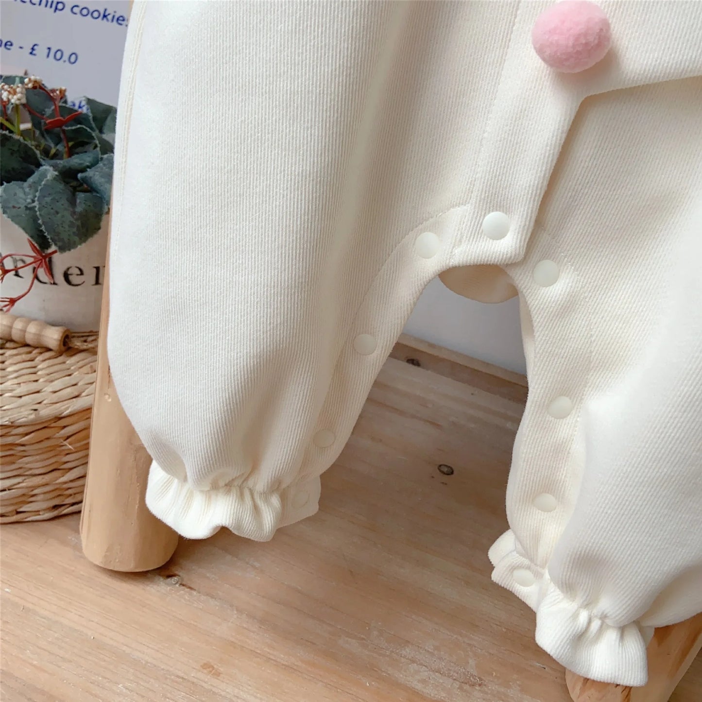 Newborn Baby Autumn Romper One Year Old Birthday Cute Girls Cartoon Rabbit Long Sleeve Bodysuits Spring New Kids Cotton Clothes