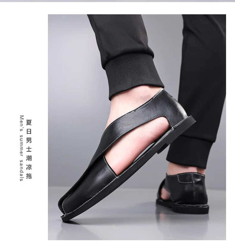 Men's Casual Sandal Retro Roman Style 2025 Summer Fashion Trend Hollow Breathable Comfortable Lightweight Outdoor Beach Sneakers