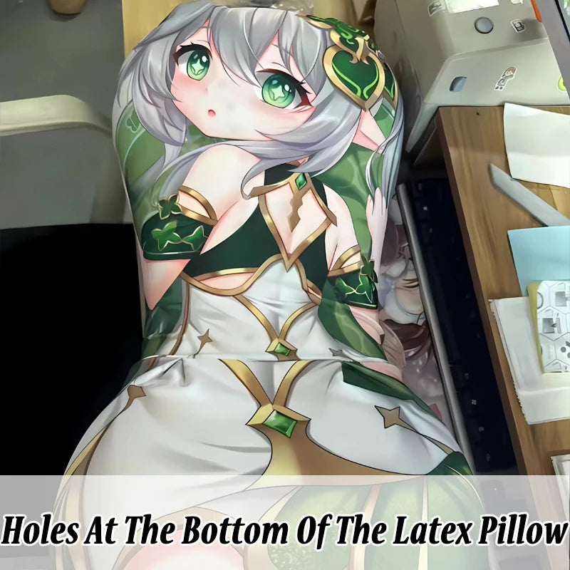 Game Genshin Impact Nahida Anime Dakimakura Body Latex Pillow Hug Bed Pillow Sleeping 40X60CM Pillow Cushion Support Custom