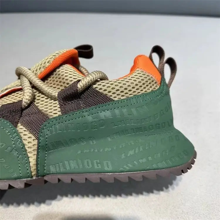 Chunky Sneakers Men Designer Cover Bottom Board Shoes Fashion Casual Leather Fabric Breathable Increased Internal Platform Shoes
