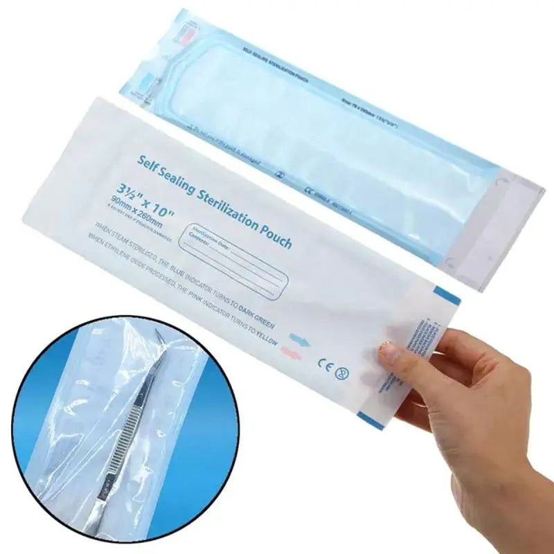 Self Seal Sterilizer Pouches 200PCS Autoclavable for Professional Dental and Tattoo Use