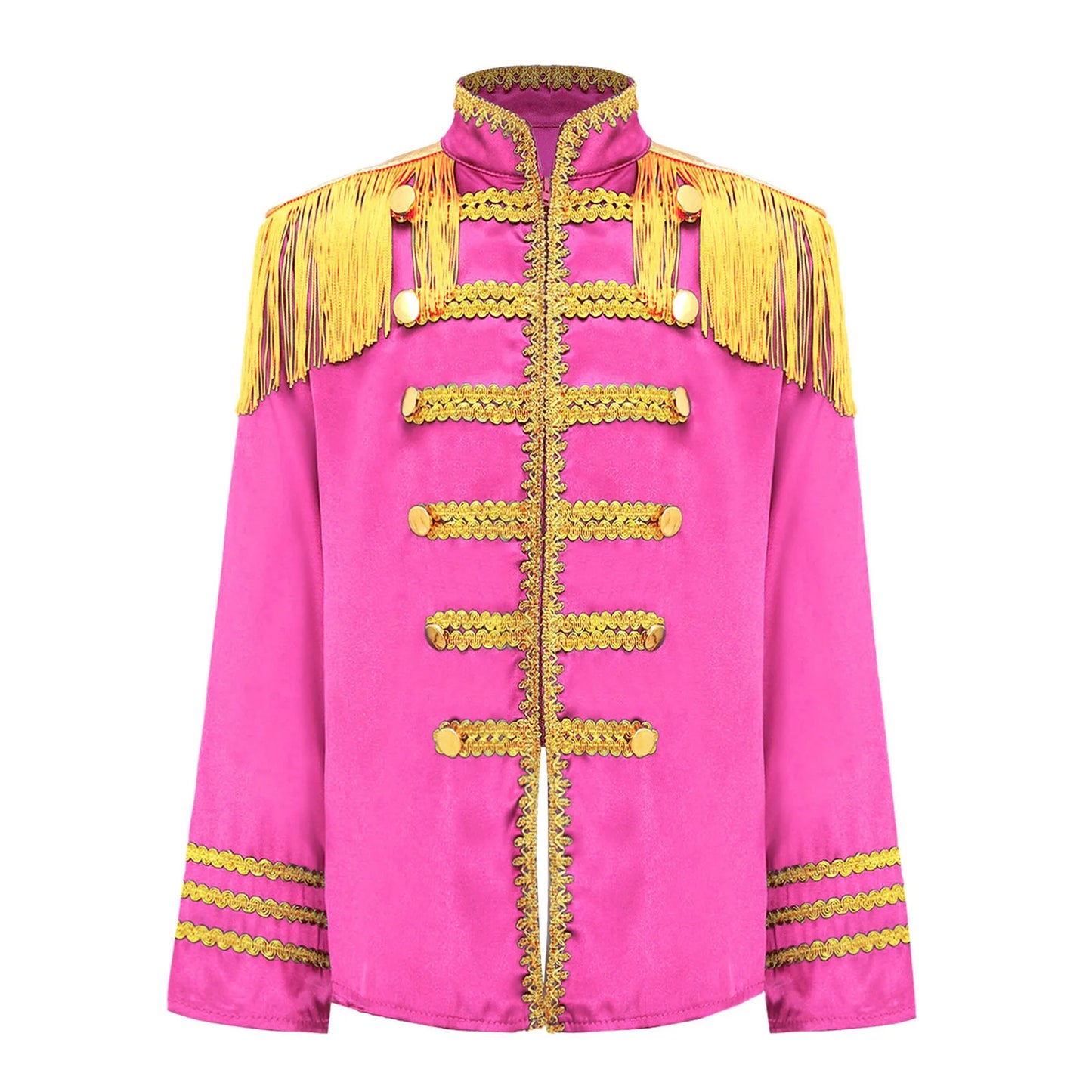Kids Girls 60s Retro Hippie Rock Band Musician Costume Halloween Cosplay Carnival Party Circus Drummer Parade Tassel Jacket Coat