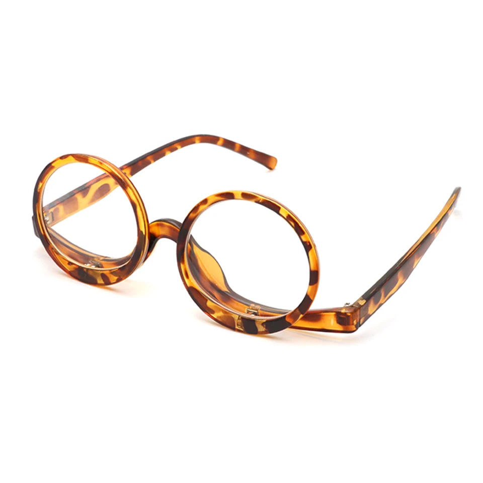 NONOR Makeup Readers Flippable Dual Lens Fashion Reading Glasses for Women Eyeglasses Diopter +1.0 +1.5 +2.0 To +4.0