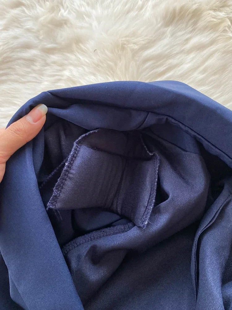 Women Elegant Office Dress Spring Autumn Long Sleeve Fashion Slim with Belt Midi Dresses Vintage Ladies Blazer Dress Vestidos
