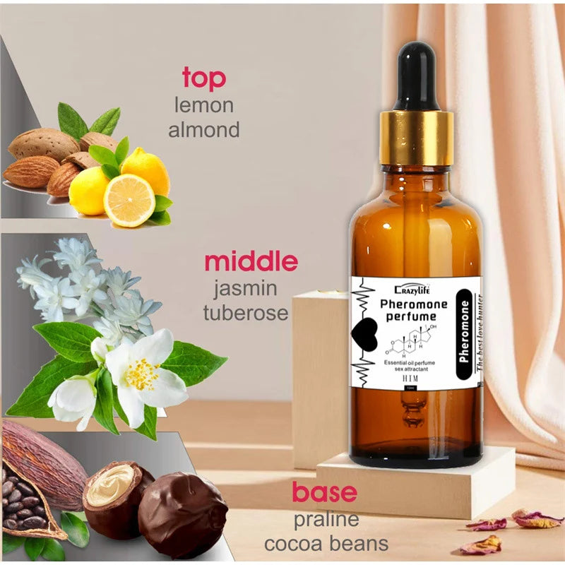Young Couple Pheromone Essential Oil Love Spell Fragrance Irresistible Attraction Enhance Romance Emotional Connection Perfume