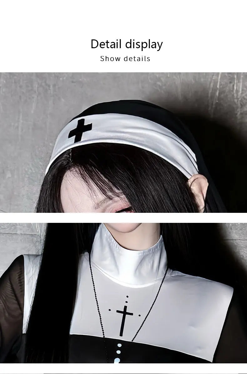 2026 Halloween adult costume cosplay sexy nun costume Nun carnival cosplay performance costume