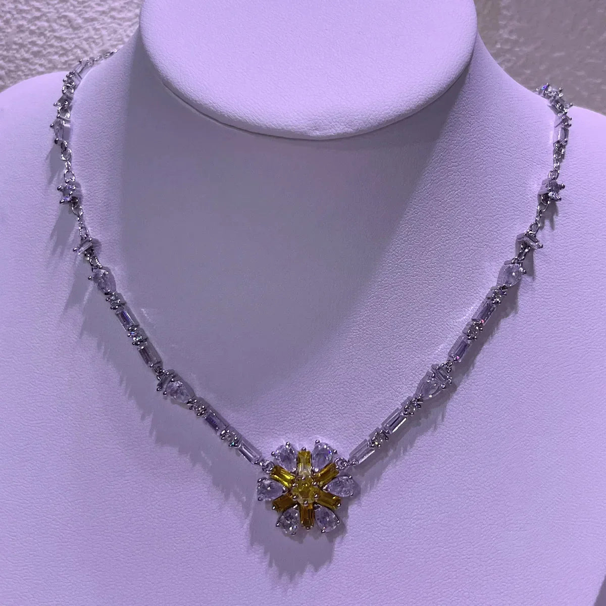 Snowflake Flowers Original New Sales Trend High Quality Jewelry Flower Sets Necklace Earring Ring Bracelet Pink Anniversary Gift