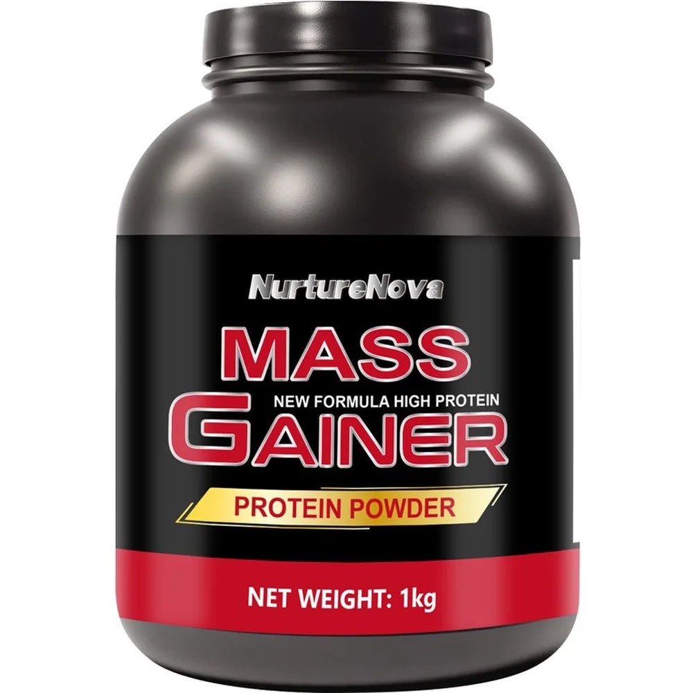 Mass Gainer Protein Powder 1kg Chocolate Flavor, Carb Protein Shake Mix for Adults Fitness Nutrition, Approx 20 Servings
