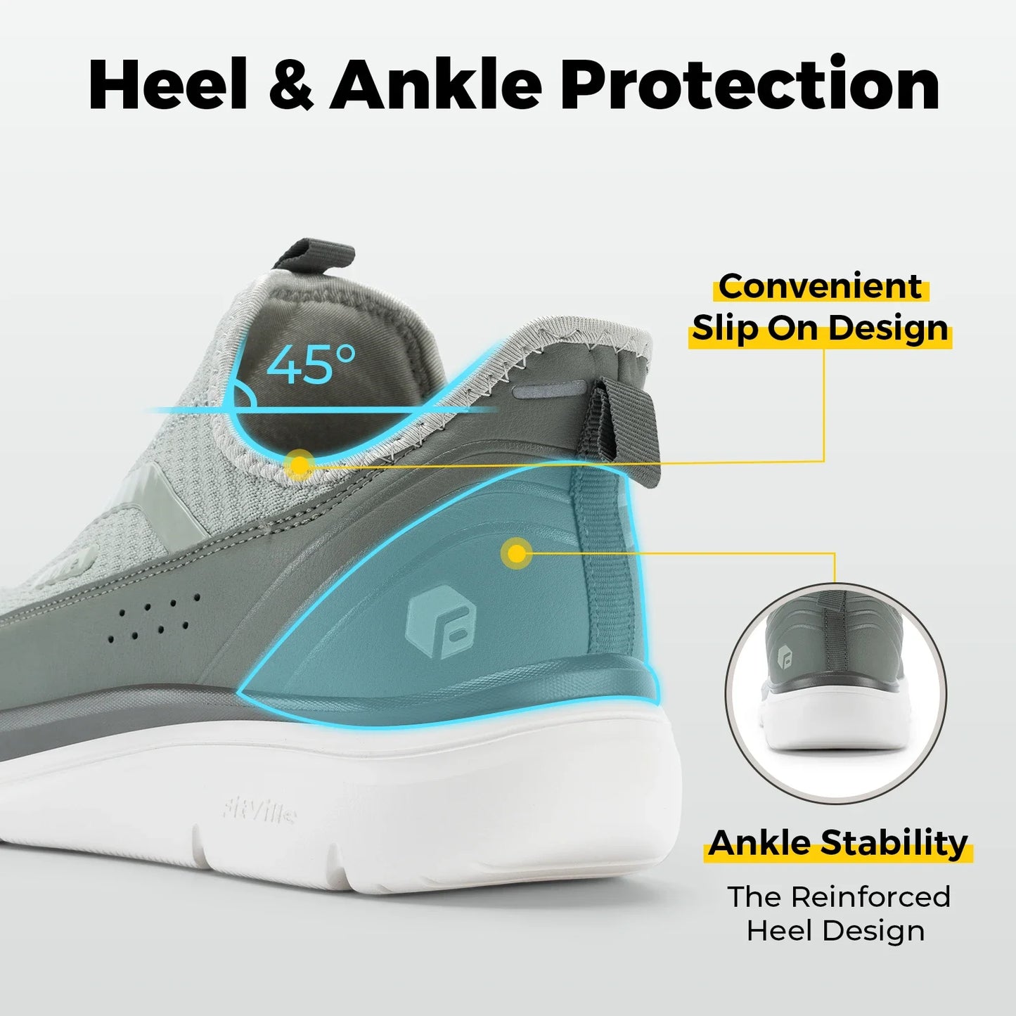 Fitville Wide Men'S Sport Shoes Fitness Walking Shoes Lightweight Breathable For Outdoor Casual Sports Running Shoes Sneaker