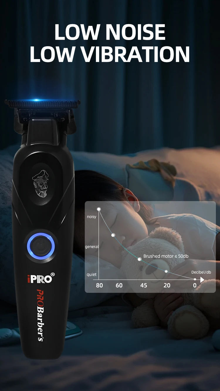 iPRO S1082 Professional Electric Hair Clipper 7700RPM High Speed 1600mAh Long Battery Life Magnetic Comb Attachment Set