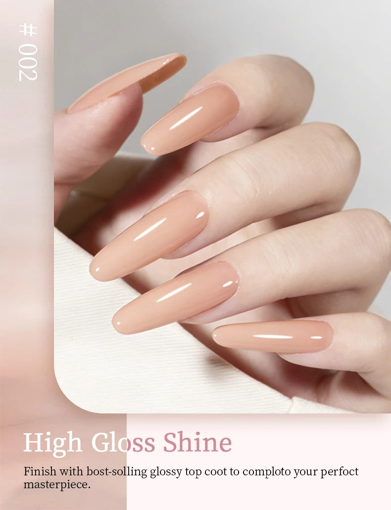 Nude Series Gel Nail Polish Soak Off UV LED Semi Permanent Jelly Nude Pink Gel Varnish Long Lasting Manicure Salon DIY Nail Art