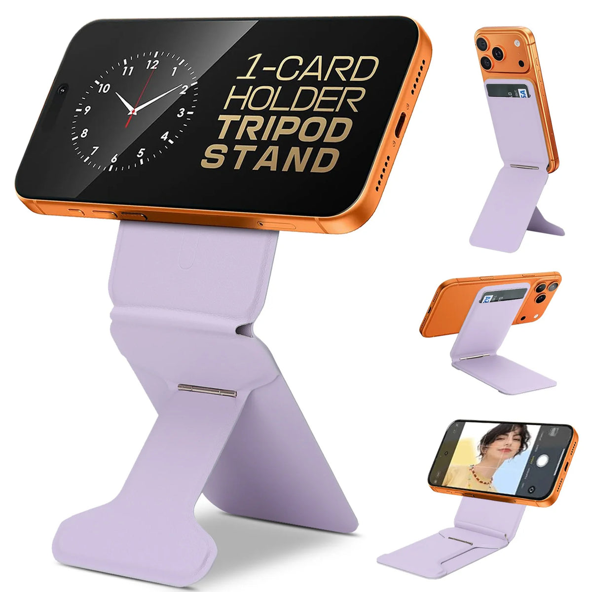 Functional Magnetic Card Holder Adjustable Stand Selfie Stick Compatible with MagSafe Card Holder